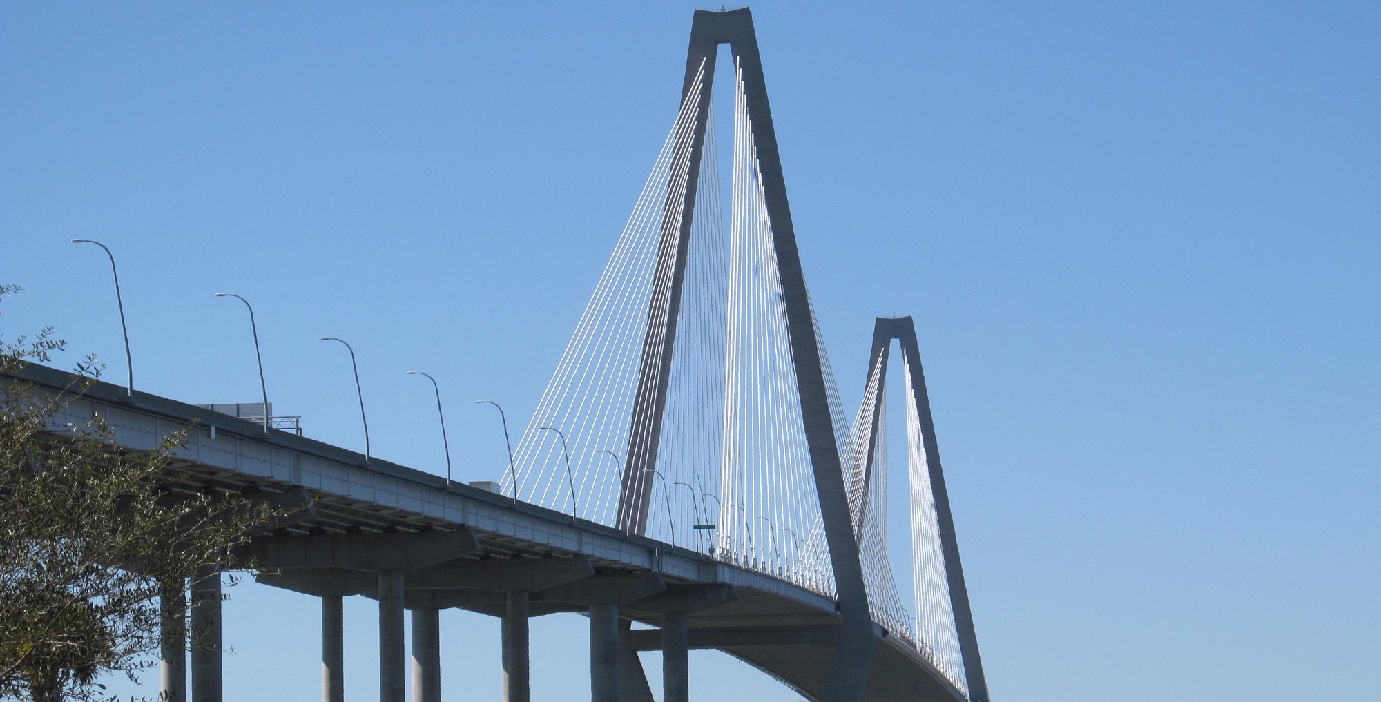 A photo of the Arthur Ravenel, Jr. Bridge in Charleston, South Carolina.